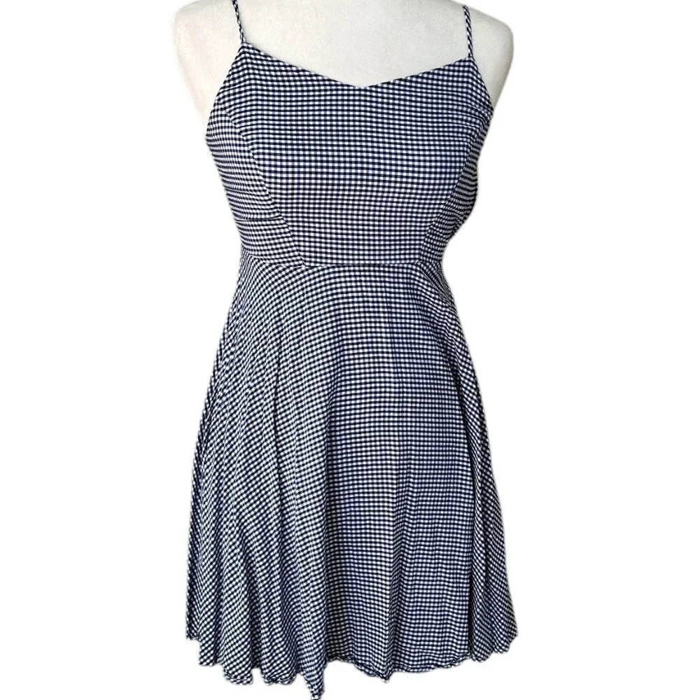 old navy blue gingham dress | Dresses | Old Navy Fit Flare Size Xs 100% Cotton (inner) Care Strapless / Bandeau Flower Girl Dress Kids COLOR:Cream